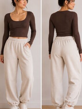 Lululemon Softstreme Relaxed Jogger Cream Beige Sweatpants M